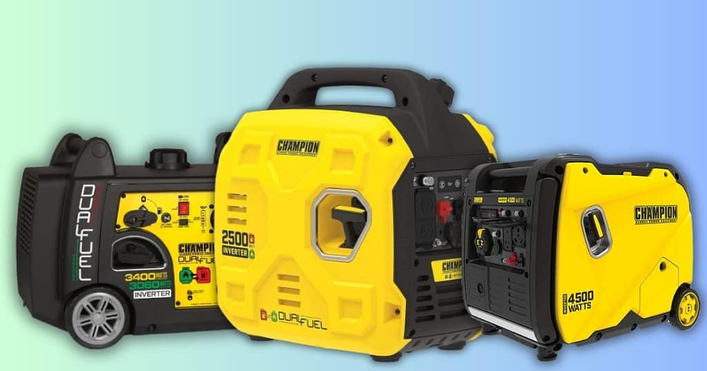 Champion dual fuel inverter generators