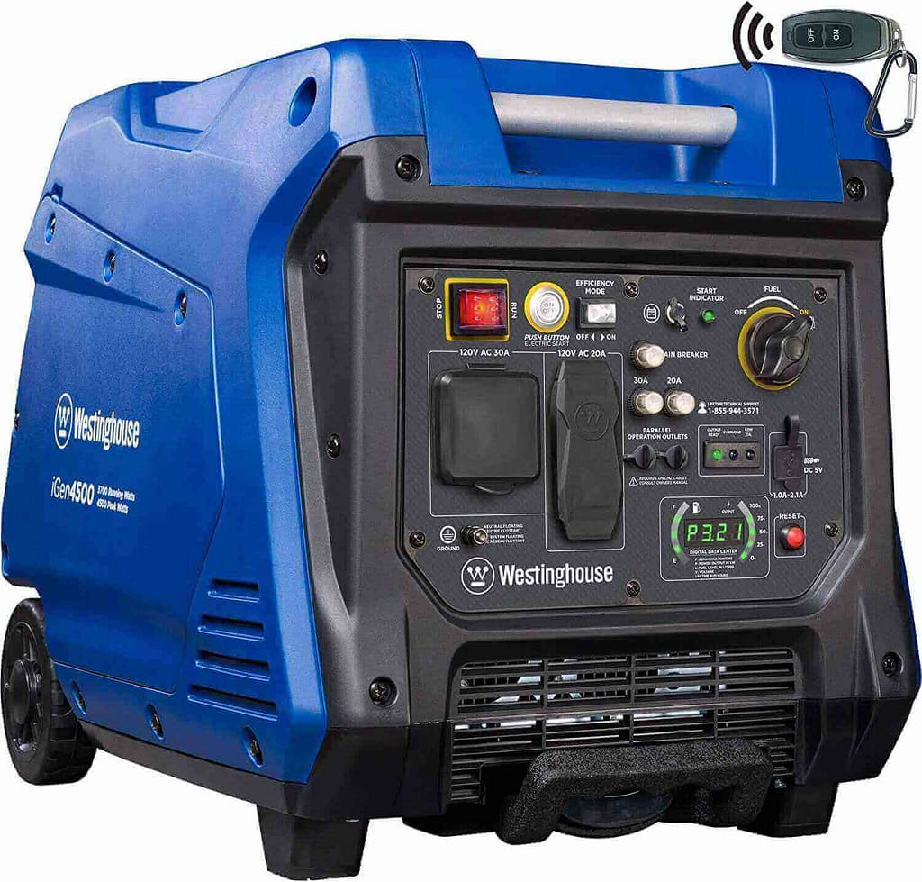 Westinghouse 4500 Watt Remote Start Inverter Generator