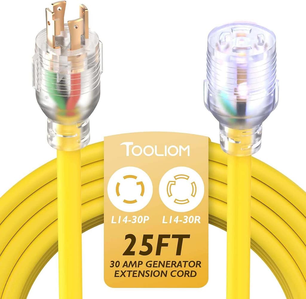 TOOLIOM L14-30P/L14-30R Generator Extension Cord