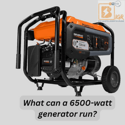 What can a 6500-watt generator run?