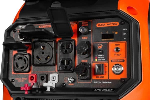 WEN 6800 Inverter Generator Control Panel