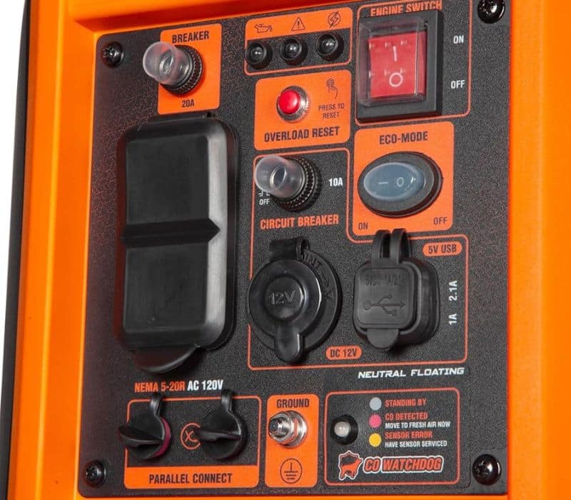 Wen 56280iX control panel